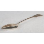 A Scottish Provincial silver Fiddle pattern gravy spoon, Rettie & Son, Aberdeen, c.1840, struck R&S,