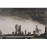 Sir David Young Cameron RA RSA (Scottish 1865 - 1945) Ypres photogravure print, signed in pencil