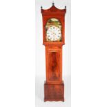 A 19th century Scottish mahogany, ebony and boxwood lined longcase clock, JS. Houston, Johnston, the