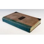 A Victorian leather and canvas bound scrap album / cuttings book, belonging to Helen Seymour