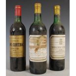 Vintage wine- One bottle of Chateau Brane- Cantenac, Margaux, 1978, Grand Cru Classe, 75cl., and two