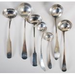 A collection of Scottish Provincial silver ladles, Aberdeen, late 18th/ early 19th century, to