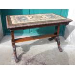 A fine George IV rosewood, brass and marble side table in the manner of Gillows, circa 1820-25,