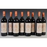 Vintage wine- Eight bottles of Chateau Longueville, Pauillac-Medoc, au Baron de Pichon-