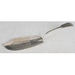 A Scottish Provincial silver short Fiddle pattern fish slice, George & Alexander Booth, Aberdeen,