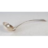 An early 19th century Scottish provincial silver ladle, maker William Clark, Greenock, circa 1810,