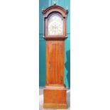An early 19th century Scottish oak longcase clock by Alexander Millar, Montrose, the arched hood