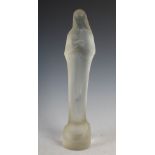 A Dutch Art Deco frosted glass figure of Madonna and child by Stef Uiterwaal for Leerdam, circa