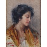 Margaret Dempster Nisbet (Scottish 1863 - 1935) A daughter of Italy watercolour on paper, initialled