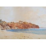 James Alfred Aitken ARHA RSW (Scottish 1846-1897) Coastal scene watercolour, signed lower left