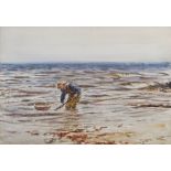 William McTaggart RSA RSW (Scottish 1835 - 1910) Shrimping, Machrihanish Watercolour on paper,