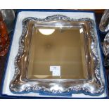AN EP MOUNTED RECTANGULAR DRESSING TABLE MIRROR WITH BEVELLED MIRROR PLATE