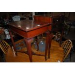 EARLY 20TH CENTURY MAHOGANY RECTANGULAR OCCASIONAL TABLE, TOGETHER WITH AN EARLY 20TH CENTURY