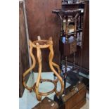 REPRODUCTION MAHOGANY GEORGE III STYLE WASHSTAND, THE CENTRE SECTION WITH TWO SMALL DRAWERS TOGETHER