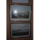 TWO 19TH CENTURY HAND-COLOURED ENGRAVINGS OF PERTH & ROTHESAY, EACH DRAWN ON THE SPOT BY I. CLARK,