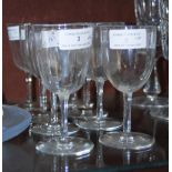 EIGHT ASSORTED EARLY 20TH CENTURY SHERRY GLASSES.