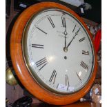 A 19TH CENTURY MAHOGANY DIAL CLOCK 'J & T BLACK, KIRKCALDY' WITH ENAMELLED ROMAN NUMERAL DIAL