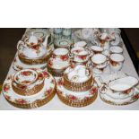 ROYAL ALBERT 'OLD COUNTRY ROSES' PATTERN PART TEA AND DINNER SET.