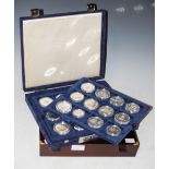 COLLECTION OF ASSORTED ROYAL MINT SILVER PROOF COINS, TWENTY-SIX IN TOTAL, COMPRISING VARIOUS