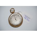 A LATE 19TH CENTURY ENGLISH POCKET BAROMETER ALTIMETER, BY CALLAGHAN & CO. LONDON, SILVERED DIAL