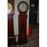 A 19TH CENTURY SCOTTISH MAHOGANY DRUM HEAD LONGCASE CLOCK, DIAL SIGNED SMITHS MUSSELBURGH, THE 13