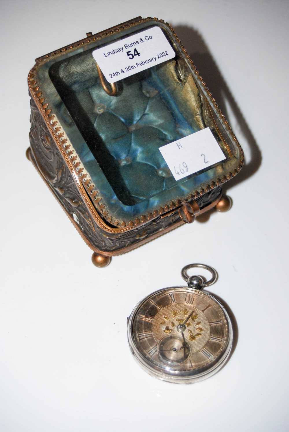 LONDON SILVER CASED OPEN-FACED POCKET WATCH, 'J. MYERS, WESTMINSTER ROAD, LONDON' WITH ENGINE-TURNED