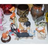 SMALL COLLECTION OF ASSORTED BORDER FINE ART, COUNTRY ARTISTS AND TEVIOTDALE COMPOSITE FIGURES ON