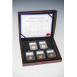 CASED WESTMINSTER COLLECTION, THE COMPLETE 1986-1996 COMMEMORATIVE GOLD TWO POUND SET COMPRISING