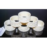 SIX LATE 19TH CENTURY CHINESE IVORY NAPKIN RINGS