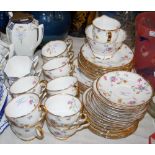 VINTAGE ROYAL STAFFORD 'VIOLETS POMPADOUR' PATTERN PART TEA SET.