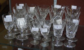 COLLECTION OF ASSORTED CUT GLASSWARE.