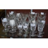 COLLECTION OF ASSORTED CUT GLASSWARE.