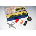 BOXED VINTAGE DINKY SUPER TOYS MISSILE EJECTOR WITH VEHICLE NO.666, TOGETHER WITH A BOX OF