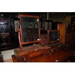 TWO 19TH CENTURY MAHOGANY DRESSING TABLE MIRRORS