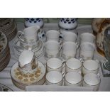 ROYAL DOULTON 'POLONAISE' PATTERN SIX PIECE COFFEE SET, TOGETHER WITH A PARAGON 'FIONA' PATTERN