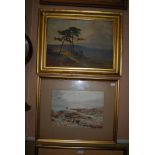 TWO EARLY 20TH CENTURY SCOTTISH SCHOOL FRAMED DECORATIVE PICTURES, INCLUDING AN ATTRIBUTED TO