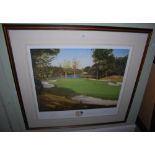 A LIMITED EDITION GOLFING PRINT AFTER GRAHAM W. BAXTER, RYDER CUP 1927 - 1999, NO. 540/850, SIGNED