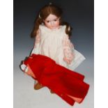 A LATE 19TH / EARLY 20TH CENTURY GERMAN BISQUE DOLL BY ARMAND MARSEILLE, NUMBERED 246/1, 390N, 7 1/