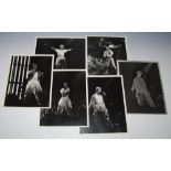 DAVID BOWIE INTEREST - SIX EARLY BLACK AND WHITE PHOTOGRAPHS OF DAVID BOWIE IN CONCERT TAKEN BY A