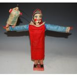 A VINTAGE ITALIAN GIOCATTOLI GIACHETTI WOOD DOLL, FERDINANDO DEL GRANDE, WITH PAINTED FACE AND