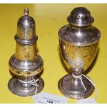 TWO GEORGE III SILVER SUGAR CASTERS