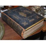 LEATHER AND BRASS BOUND ILLUSTRATED FAMILY BIBLE BY THE LATE REV. JOHN BROWN, JAMES SEMPLE,