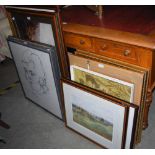 GROUP OF NINE DECORATIVE PRINTS TO INCLUDE 'THE SEVENTEETH KINGS COURSE GLENEAGLES' AFTER DONALD
