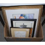 *BOX - ASSORTED DECORATIVE PICTURES AND PRINTS