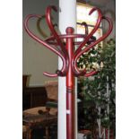 STAINED BEECH BENTWOOD COAT STAND