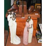 TABLETOP CABINET OF EIGHT DRAWERS, A PAIR OF STAINED PINE BOOKENDS WITH DUCK HEAD DETAIL, AND TWO