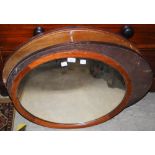 FOUR ASSORTED OVAL WALL MIRRORS