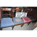 FOUR ASSORTED 19TH CENTURY SIDE CHAIRS