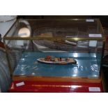 A MODEL SHIP IN GLASS DISPLAY CASED LOCHINVAR TOGETHER WITH A BOXED W BRITAIN 'FORWARD GORDONS'