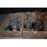 TWO BOXES - ASSORTED GLASSWARE